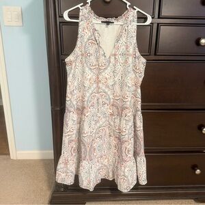 Sanctuary white print swing dress size medium